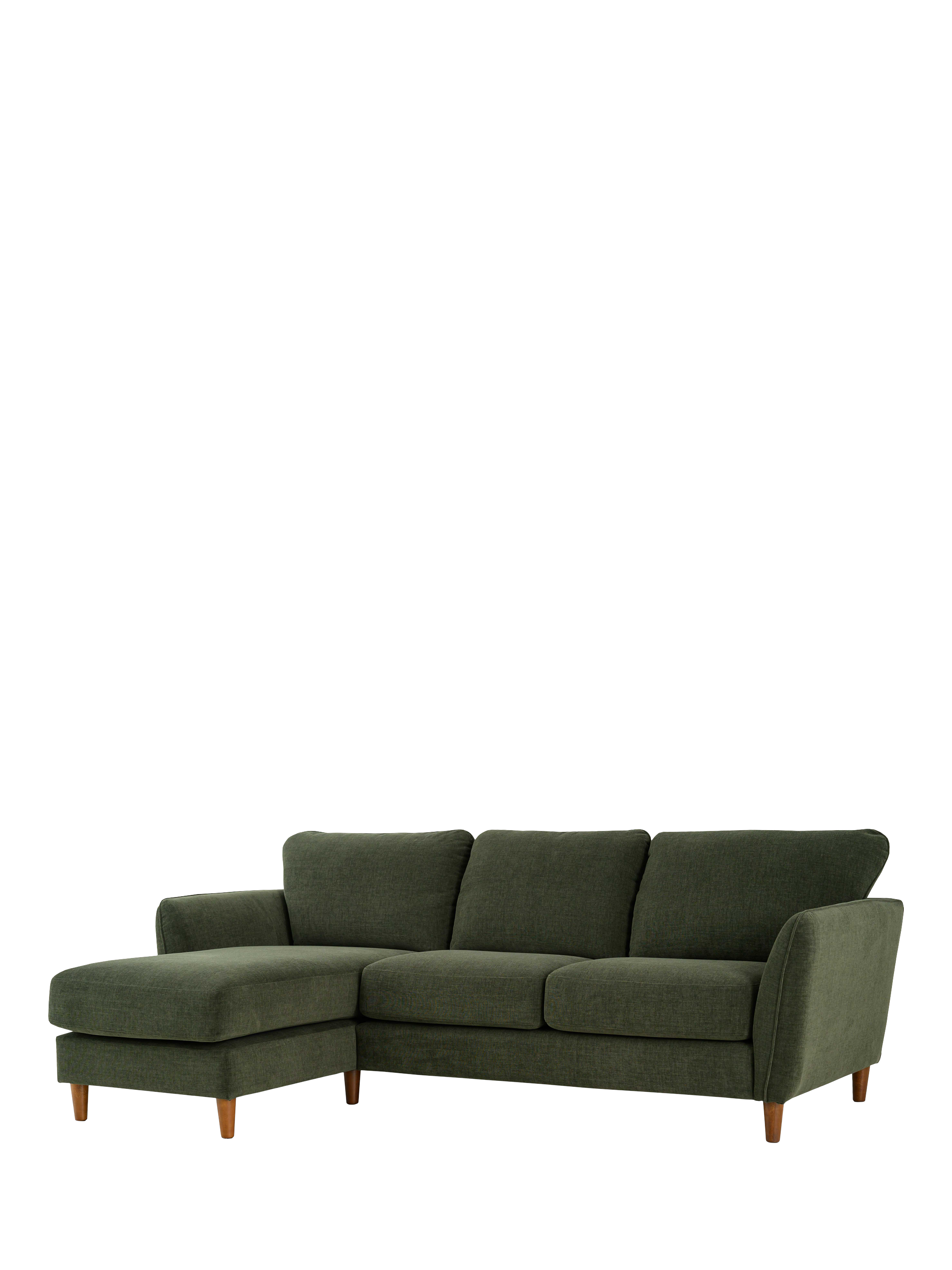 Hamilton Range, John Lewis Hamilton LHF 4 Seater Sofa, Dark Leg, Grey