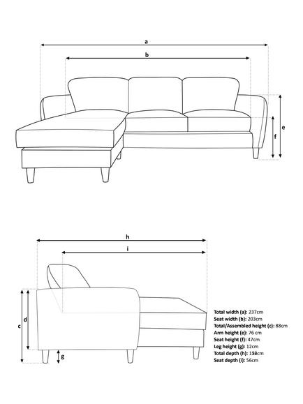John Lewis Hamilton LHF 4 Seater Sofa, Dark Leg, Khaki Chenille - view 2, Khaki Chenille