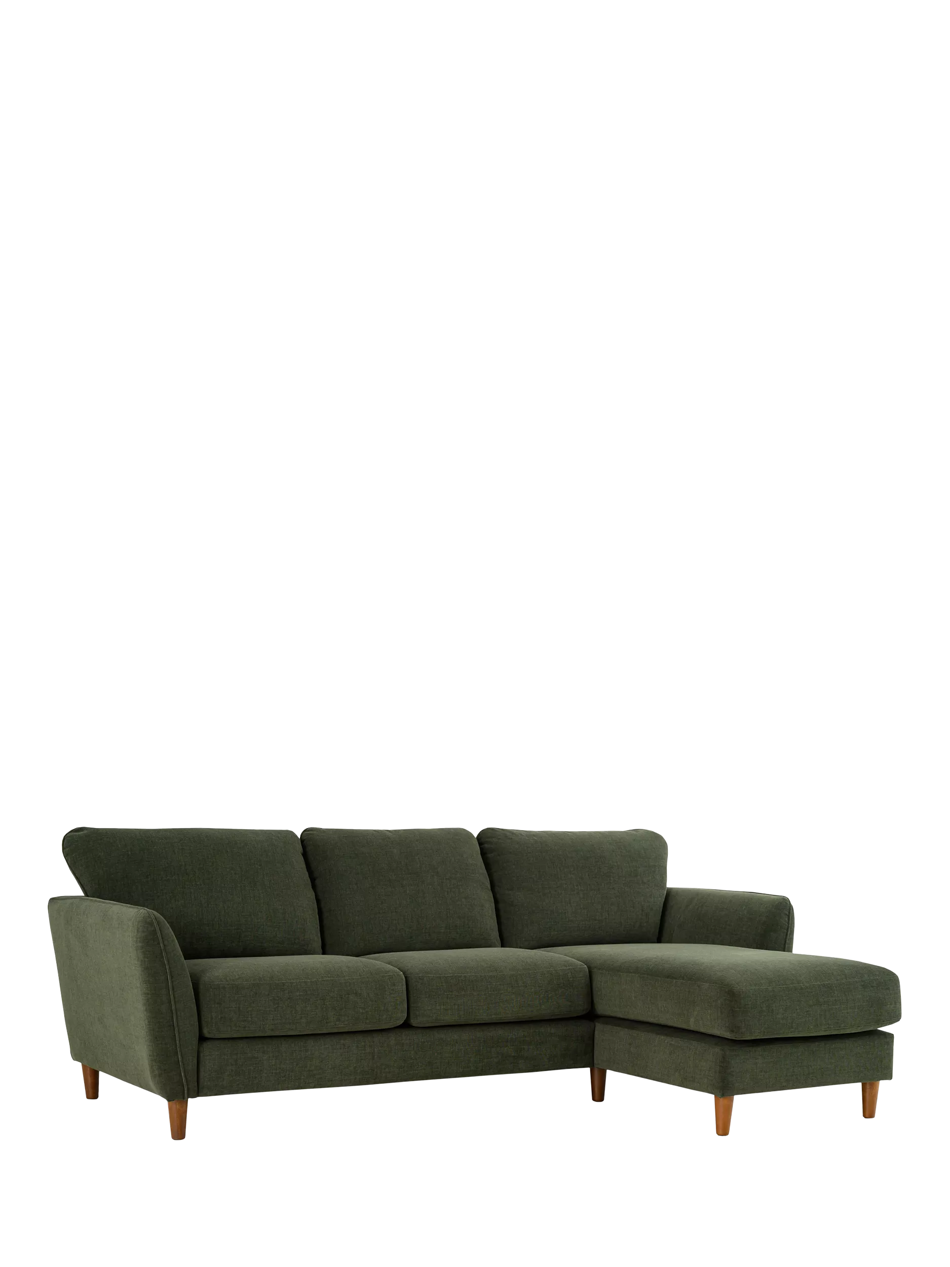 John Lewis Hamilton RHF 4 Seater Sofa, Dark Leg, Grey