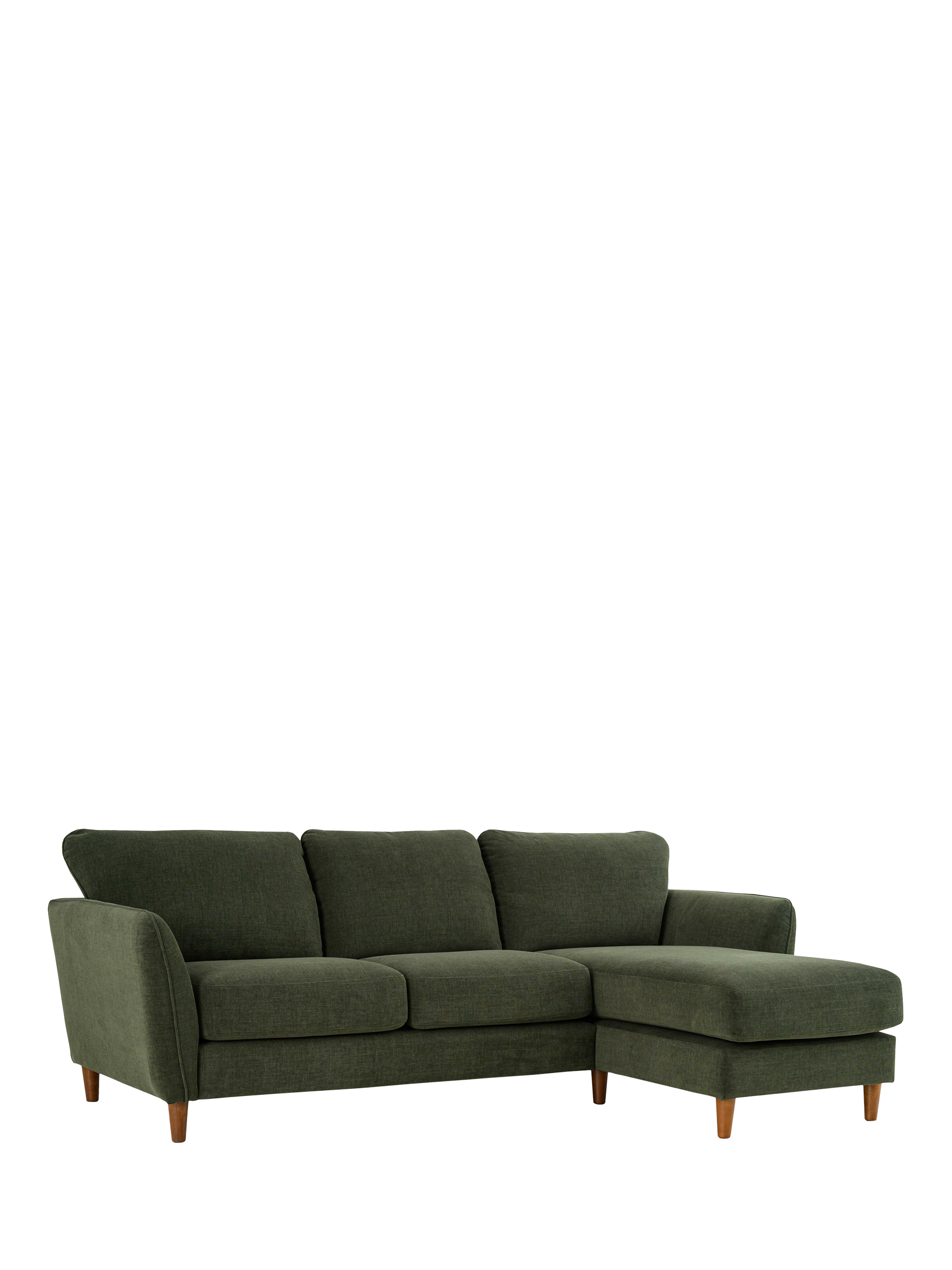 Hamilton Range, John Lewis Hamilton RHF 4 Seater Sofa, Dark Leg, Grey