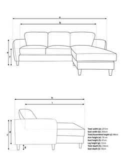 John Lewis Hamilton RHF 4 Seater Sofa, Dark Leg, Khaki Chenille - view 2, Khaki Chenille