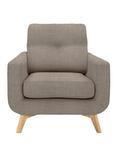 John Lewis Barbican Armchair, Light Leg, Aqua Clean Aston Natural