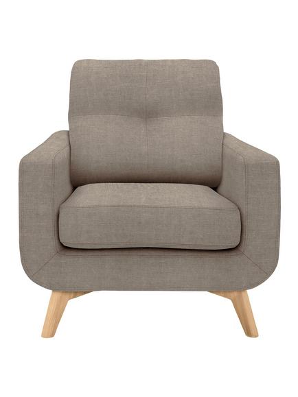 John Lewis Barbican Armchair, Light Leg, Aqua Clean Aston Natural