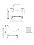 John Lewis Barbican Armchair, Light Leg, Aqua Clean Aston Natural