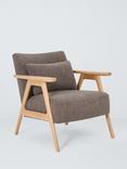 John Lewis Hendricks Accent Chair, Light Leg, Easy Clean Basketweave Chenille Cocoa