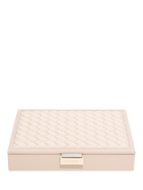 Stackers Classic Woven Lid Jewellery Box, Blush Pink