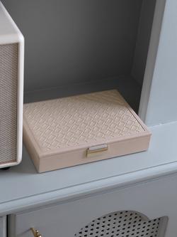 Stackers Classic Woven Lid Jewellery Box, Blush Pink - view 2, Blush Pink