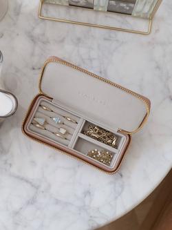 Stackers Medium Patent Travel Jewellery Box - view 2, Copper Rose