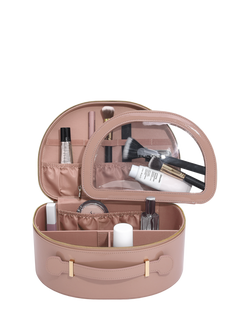 Stackers Patent Zipped Vanity Case, Copper Rose