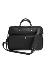Stackers Faux Leather Laptop Bag, Black