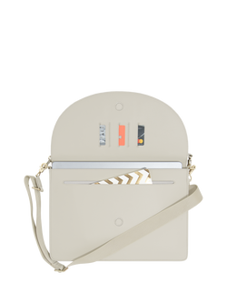 Stackers Slim Faux Leather Laptop Sleeve Bag, Oatmeal