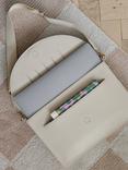 Stackers Slim Faux Leather Laptop Sleeve Bag, Oatmeal
