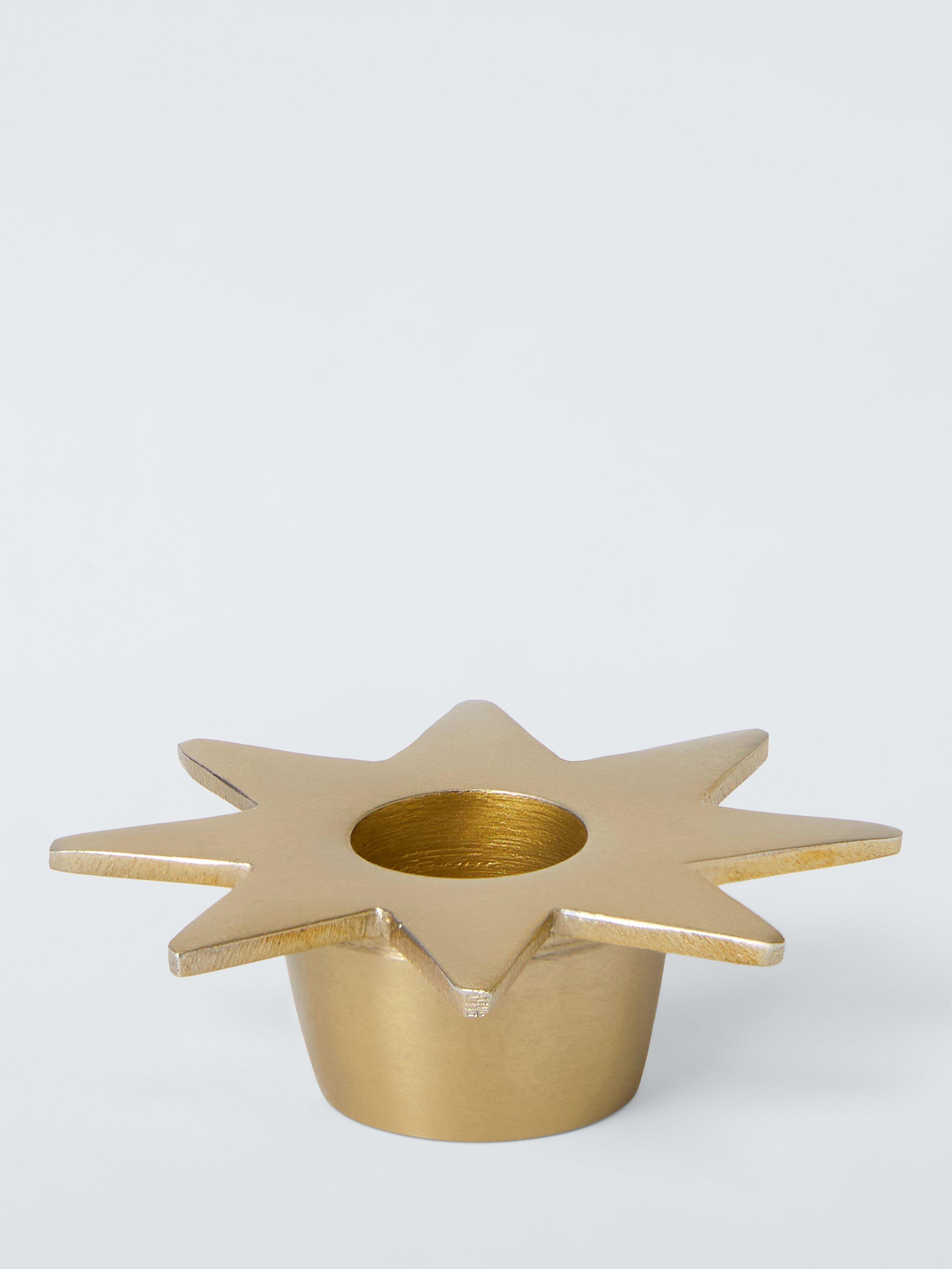 John Lewis Metal Star Candle Holder, Gold