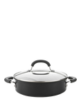 Circulon Total Hard Anodised Aluminium Non-Stick Shallow Casserole & Lid, 24cm