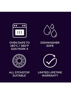 Circulon Total Hard Anodised Aluminium Non-Stick Stockpot & Lid, 24cm - view 2, Black