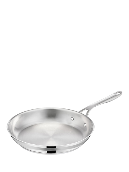 Jamie Oliver by Tefal Cooks Brushed Stainless Steel Frying Pan, Black