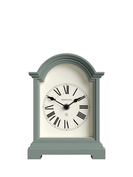 Newgate Clocks Fillmore Roman Numeral Analogue Mantel Clock, Asparagus Green, Asparagus Green