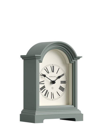 Newgate Clocks Fillmore Roman Numeral Analogue Mantel Clock, Asparagus Green - view 2, Asparagus Green
