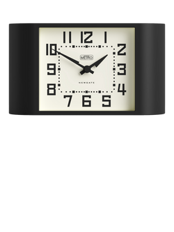 Newgate Clocks Mini Metro Analogue Mantel Clock, Black, Black