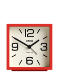 Newgate Clocks Mini Cubic Analogue Alarm Clock, Red