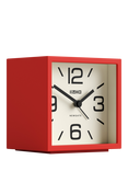Newgate Clocks Mini Cubic Analogue Alarm Clock, Red
