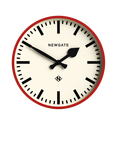 Newgate Clocks Echo Number 3 Analogue Wall Clock, 37cm, Railway Red
