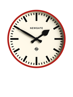 Newgate Clocks Number Three Railway Wall Clock, 37cm, Red