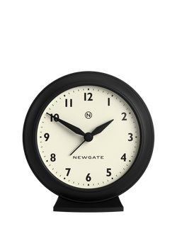 Newgate Clocks Pacific Analogue Alarm Clock, Black