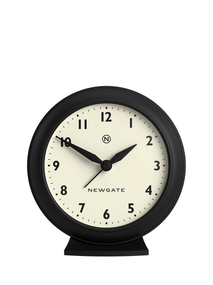 Newgate Clocks Pacific Analogue Alarm Clock, Black