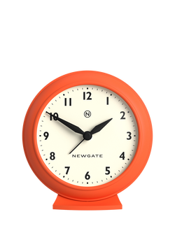 Newgate Clocks Pacific Analogue Alarm Clock, Pumpkin Orange