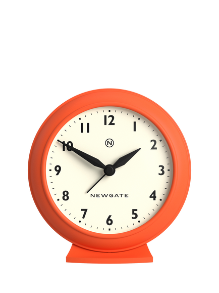 Newgate Clocks Pacific Analogue Alarm Clock, Pumpkin Orange