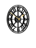 Newgate Clocks Warehouse Arabic Numeral Skeleton Wall Clock, 40cm, Black