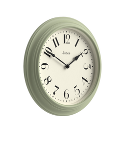Jones Clocks Fenchurch Analogue Wall Clock, 40cm, Desert Sage - view 2, Desert Sage