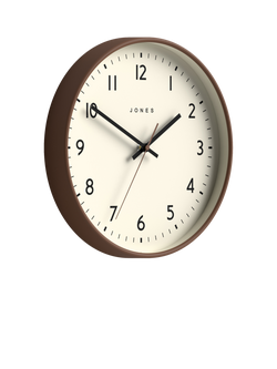 Jones Clocks Jam Analogue Wall Clock, 30cm, Mocha - view 2, Mocha Mousse