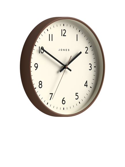 Jones Clocks Jam Analogue Wall Clock, 30cm, Mocha - view 2, Mocha Mousse