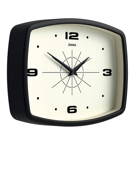 Jones Clocks Movie Retro Analogue Wall Clock, 25cm - view 2, Black