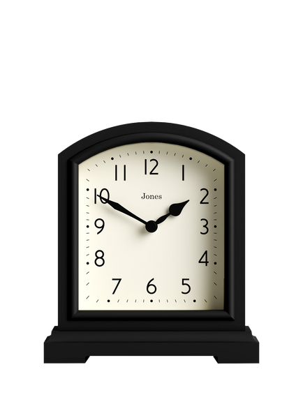 Jones Clocks Tavern Analogue Mantel Clock, Black