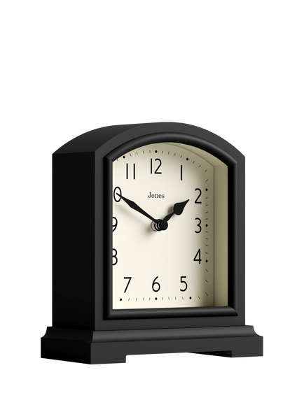 Jones Clocks Tavern Analogue Mantel Clock - view 2, Black