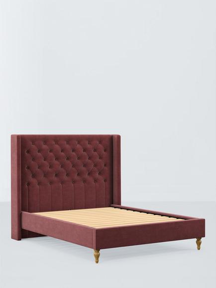 John Lewis Astley Upholstered Bed Frame, King Size, Relaxed Chenille Rose