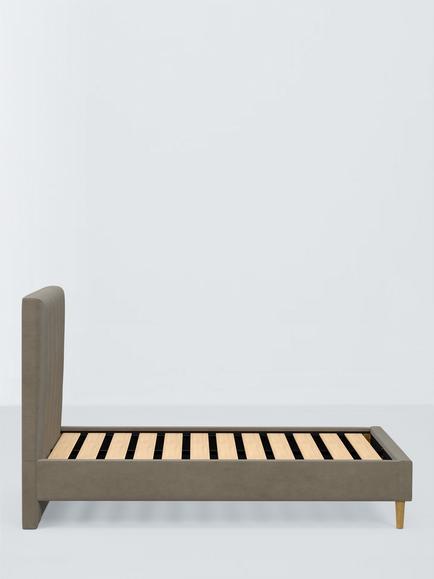 John Lewis Avon Upholstered Bed Frame, King Size - view 2, Matte Velvet Mink