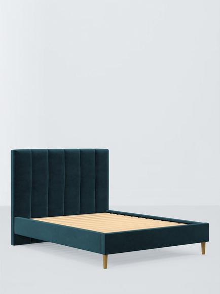 Millbrook Beds Avon Upholstered Bed Frame, King Size, Matte Velvet Kingfisher