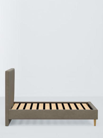 John Lewis Dee Upholstered Bed Frame, King Size - view 2, Matte Velvet Mink