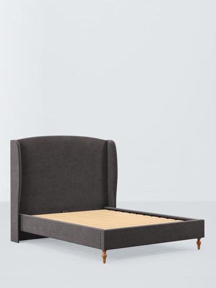 Millbrook Beds Tyne Upholstered Bed Frame, King Size, Relaxed Chenille Storm Grey