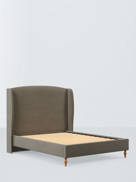 John Lewis Tyne Upholstered Bed Frame, Super King Size, Matte Velvet Mink