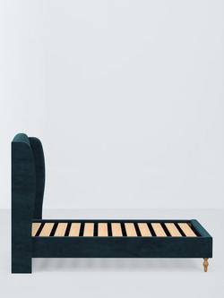 John Lewis Tyne Upholstered Bed Frame, Super King Size - view 2, Matte Velvet Kingfisher