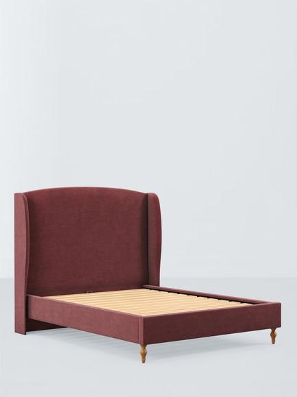 John Lewis Tyne Upholstered Bed Frame, Super King Size, Relaxed Chenille Rose