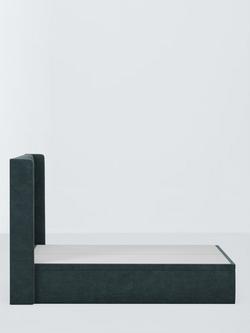 John Lewis Astley Upholstered Ottoman Storage Bed Frame, King Size - view 2, Relaxed Chenille Petrol