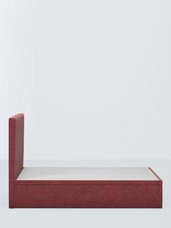John Lewis Dee Ottoman Storage Upholstered Bed Frame, Double - view 2, Relaxed Chenille Rose