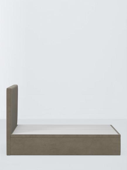 John Lewis Dee Ottoman Storage Upholstered Bed Frame, King Size - view 2, Matte Velvet Mink
