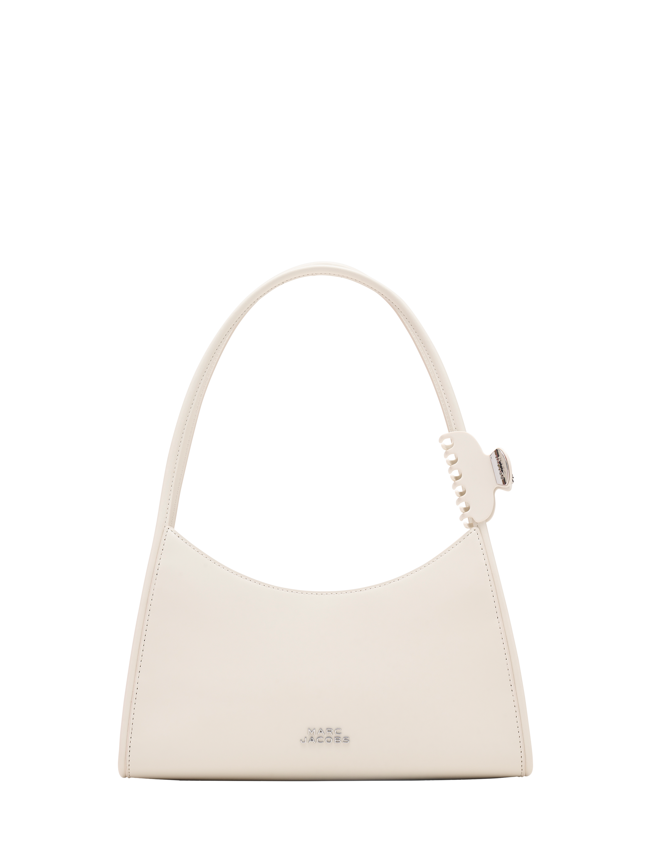 Product image 1 of 7, which shows Marc Jacobs Leather The Claw Shoulder Bag, Cotton White